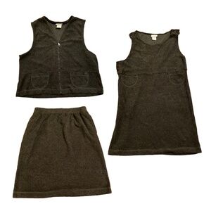 Janzten 3 Piece Charcoal Dress & Skirt Set